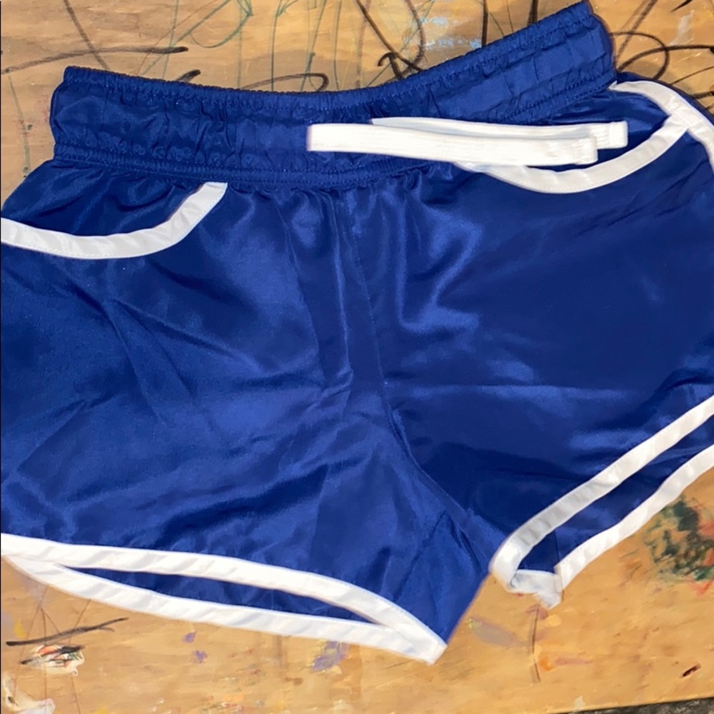Royal blue athletic shorts